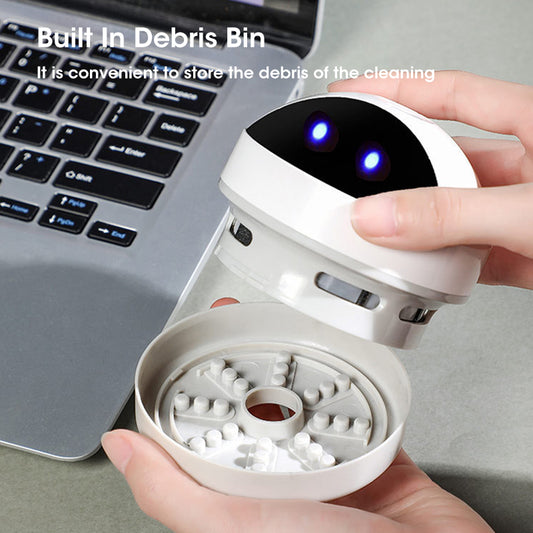 Mini Robot Desk Vacuum | Portable Handheld Sweeper for Crumbs, Hair & Dust