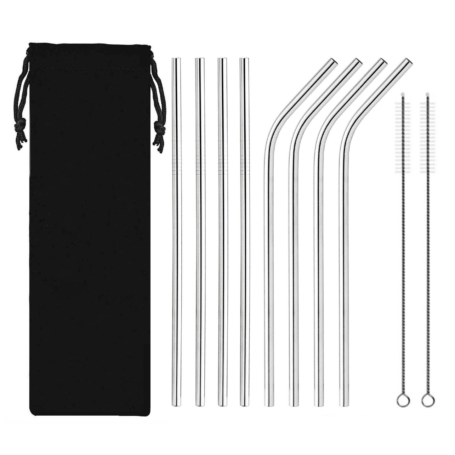 ♻️ 10-Piece Eco-Travel Pouch Set | The Ultimate Companion for Your Reusable Straws