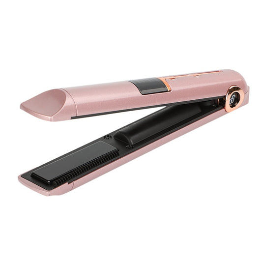 Cordless 2-in-1 Hair Straightener & Power Bank – Mini Portable Wireless Styling Brush