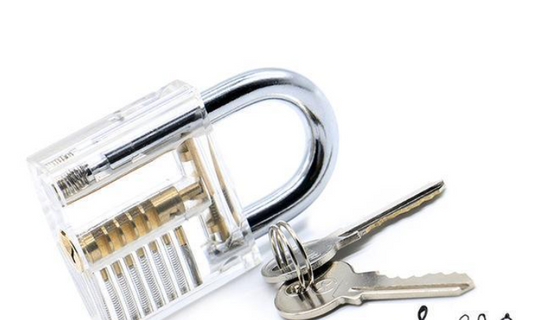 ClearView™ Transparent Lock Training Set | See-Through Padlock Practice Kit for Beginners