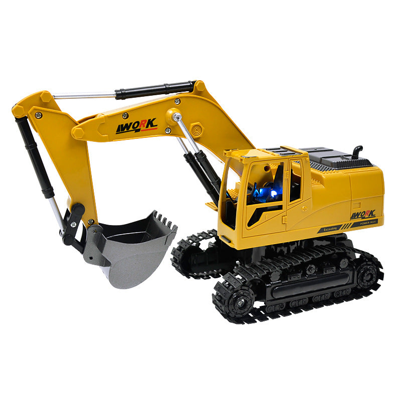 1:24 Alloy RC Excavator Toy | 2.4G 8-Way Remote Control Construction Vehicle