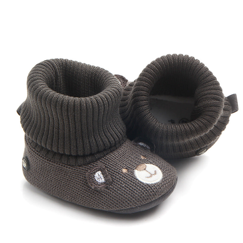 ❄️ Cozy Winter Wool Booties | Soft Anti-Slip First Walkers for Newborns