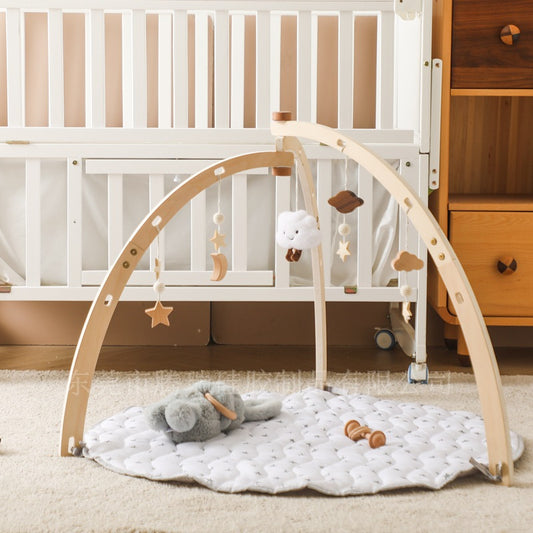 NovaGrowth™ Montessori Baby Activity Gym | Eco-Wooden Sensory Play Center