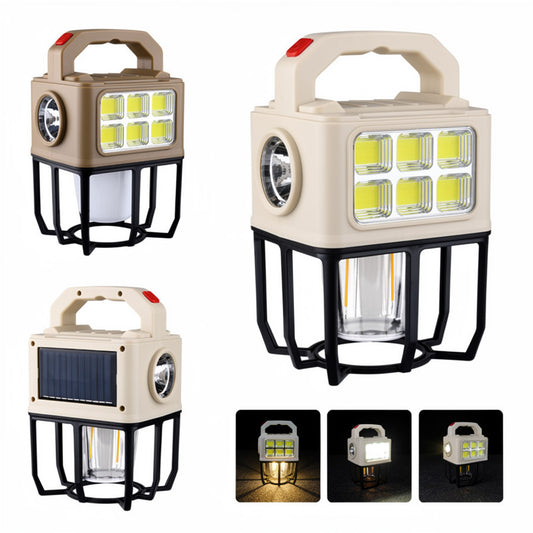 All-Terrain Searchlight | Solar & USB Rechargeable, IP44 Waterproof