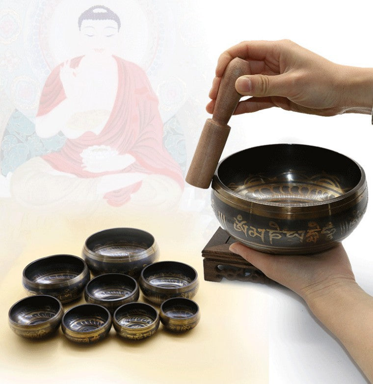 Zen Harmony Handmade Tibetan Singing Bowl – Meditation & Stress Relief (8–10.5cm)