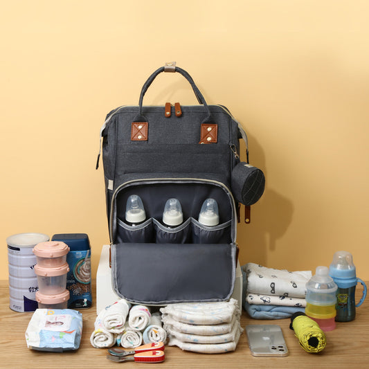 Large Capacity Diaper Bag | Waterproof Multi-Function Mom Backpack