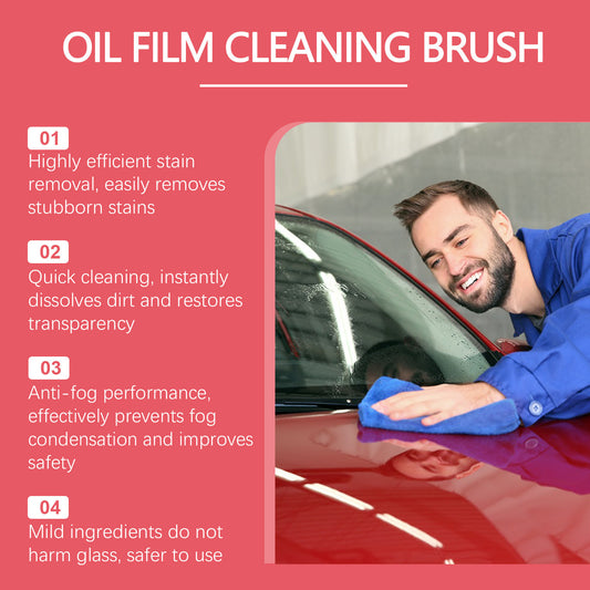 2-in-1 Car Glass Cleaner & Oil Film Remover Brush