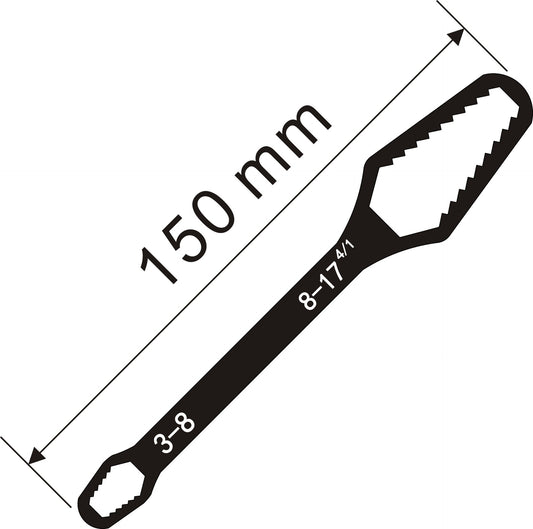 Universal Adjustable Wrench – Multifunctional Torx Spanner | 45# Steel, 3–17mm (240mm)