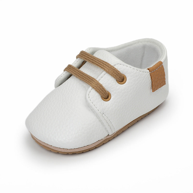 Meckior Baby Shoes - Anti-Slip Rubber Sole & Soft Leather (Safe First Walkers)