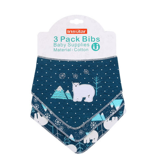 Organic Cotton Baby Bandana Bibs – Absorbent & Soft Drool Bibs (3-Piece Set)