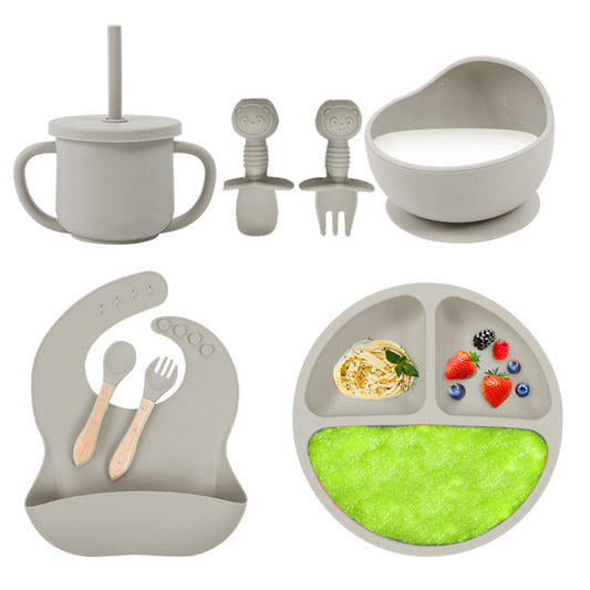 Personalized 8-Piece Silicone Baby Feeding Set | Custom Name & Logo