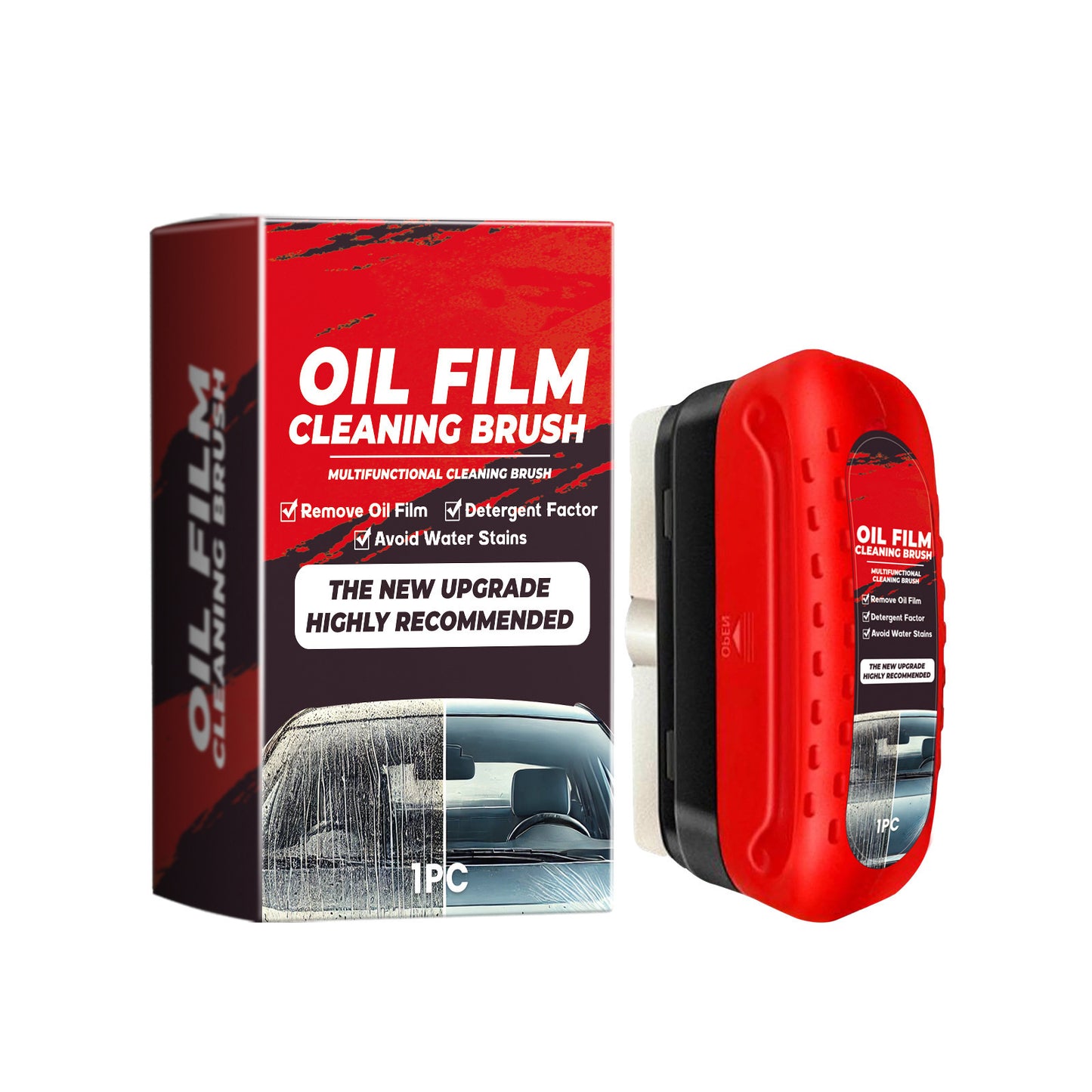 2-in-1 Car Glass Cleaner & Oil Film Remover Brush