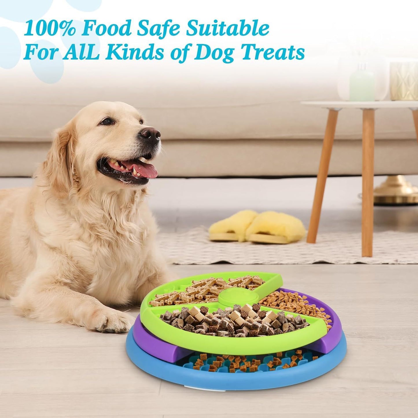 🧠 3-Layer Interactive Dog Slow Feeder | Mental Enrichment Puzzle Bowl 🐾