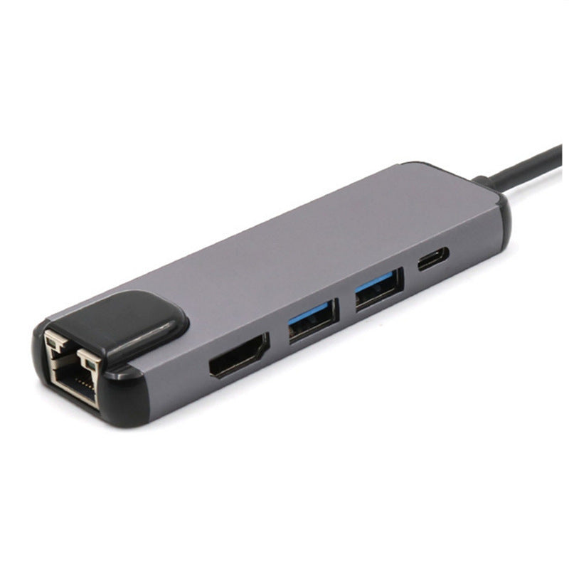 5-in-1 USB-C Hub | 4K HDMI, Ethernet, Dual USB – Slim Multi-Port Adapter for MacBook & Laptop