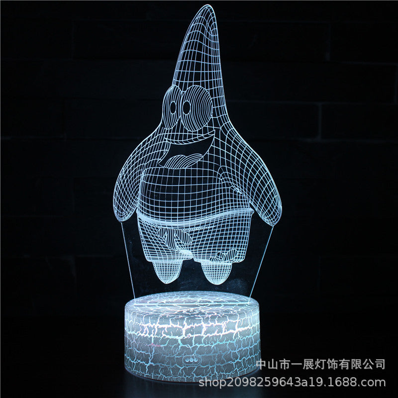 LumiDream™ 3D Illusion Stitch Night Light | Smart Touch LED Bedside Lamp for Kids