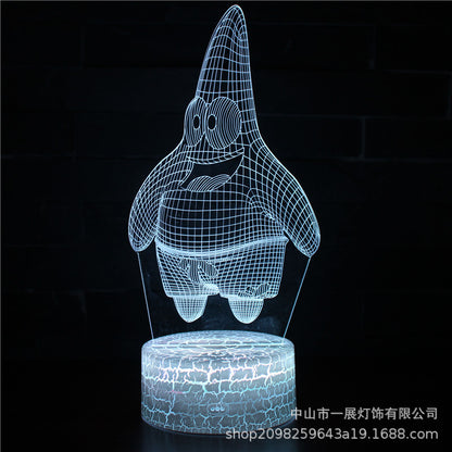 LumiDream™ 3D Illusion Stitch Night Light | Smart Touch LED Bedside Lamp for Kids