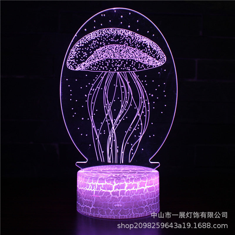 3D Illusion LED Night Light – Color-Changing Mood Lamp with Remote
