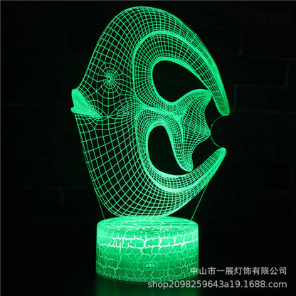 3D Illusion LED Night Light – Color-Changing Mood Lamp with Remote