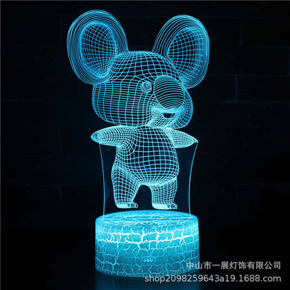 LumiDream™ 3D Illusion Stitch Night Light | Smart Touch LED Bedside Lamp for Kids