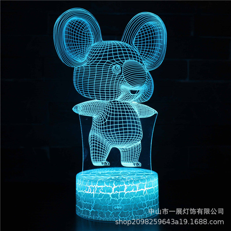 LumiDream™ 3D Illusion Stitch Night Light | Smart Touch LED Bedside Lamp for Kids
