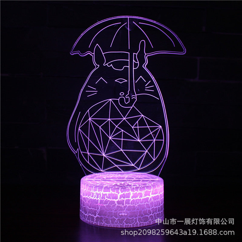 LumiDream™ 3D Illusion Stitch Night Light | Smart Touch LED Bedside Lamp for Kids