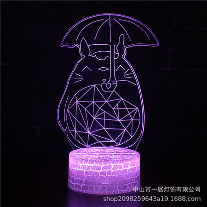 LumiDream™ 3D Illusion Stitch Night Light | Smart Touch LED Bedside Lamp for Kids