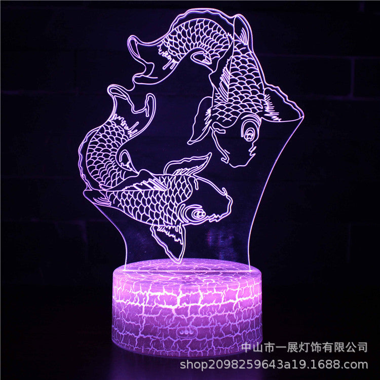 3D Illusion LED Night Light – Color-Changing Mood Lamp with Remote