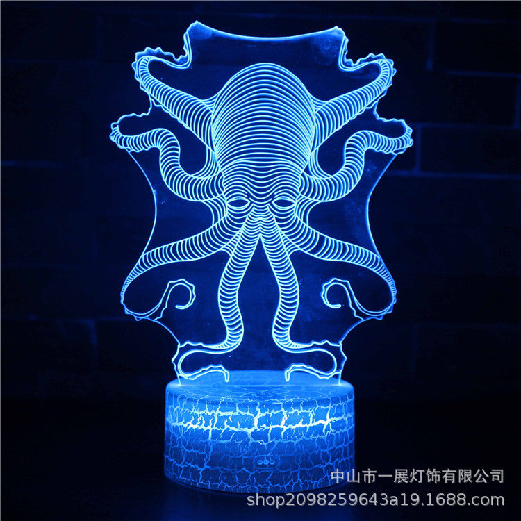 3D Illusion LED Night Light – Color-Changing Mood Lamp with Remote
