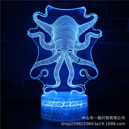 3D Illusion LED Night Light – Color-Changing Mood Lamp with Remote