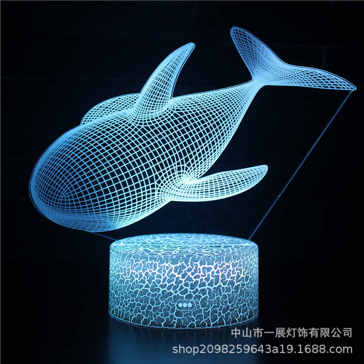 3D Illusion LED Night Light – Color-Changing Mood Lamp with Remote