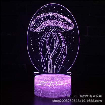 3D Illusion LED Night Light – Color-Changing Mood Lamp with Remote