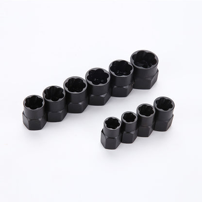 10pc Impact Bolt & Nut Extractor Set | Damaged Screw Remover | Cr-V Steel with Aluminium Case