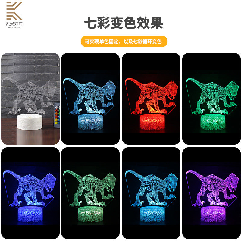 3D Magic Atmosphere Lamp | RGB Color-Changing Night Light with Touch & Remote