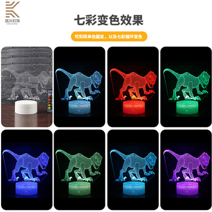 3D Magic Atmosphere Lamp | RGB Color-Changing Night Light with Touch & Remote