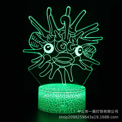 3D Illusion LED Night Light – Color-Changing Mood Lamp with Remote