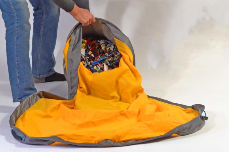 2-in-1 Toy Organizer & Play Mat | Kids Storage Bag with Drawstring