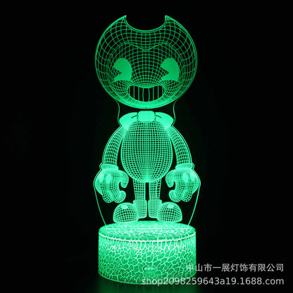 LumiDream™ 3D Illusion Stitch Night Light | Smart Touch LED Bedside Lamp for Kids