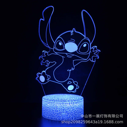 LumiDream™ 3D Illusion Stitch Night Light | Smart Touch LED Bedside Lamp for Kids