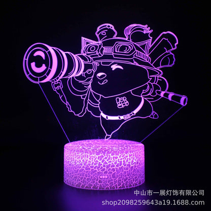 LumiDream™ 3D Illusion Stitch Night Light | Smart Touch LED Bedside Lamp for Kids