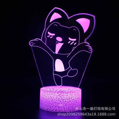 LumiDream™ 3D Illusion Stitch Night Light | Smart Touch LED Bedside Lamp for Kids