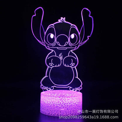 LumiDream™ 3D Illusion Stitch Night Light | Smart Touch LED Bedside Lamp for Kids