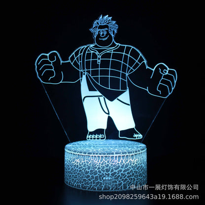 LumiDream™ 3D Illusion Stitch Night Light | Smart Touch LED Bedside Lamp for Kids