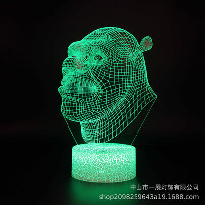 LumiDream™ 3D Illusion Stitch Night Light | Smart Touch LED Bedside Lamp for Kids
