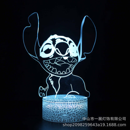 LumiDream™ 3D Illusion Stitch Night Light | Smart Touch LED Bedside Lamp for Kids