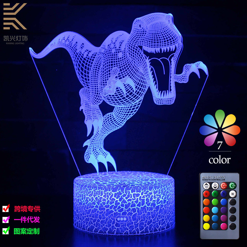 3D Magic Atmosphere Lamp | RGB Color-Changing Night Light with Touch & Remote
