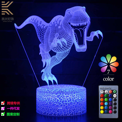 3D Magic Atmosphere Lamp | RGB Color-Changing Night Light with Touch & Remote