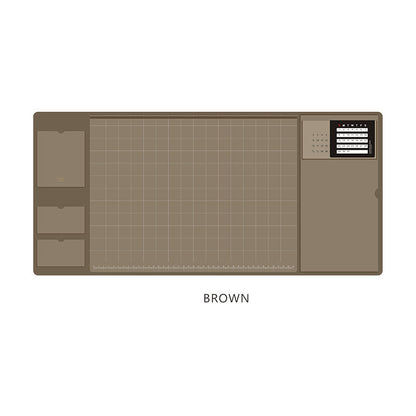2-in-1 XXL Desk Organizer | Large PU Leather Mouse Pad & Writing Mat