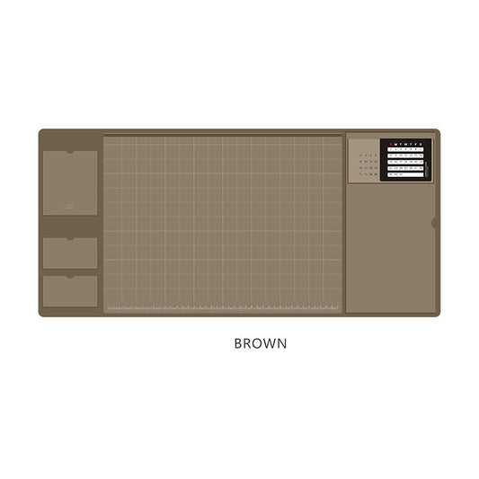 2-in-1 XXL Desk Organizer | Large PU Leather Mouse Pad & Writing Mat