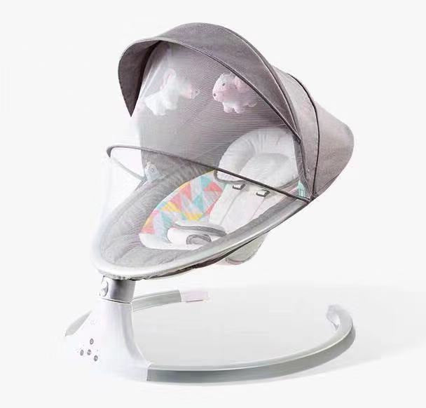 Premium Electric Baby Rocking Chair – 5-Speed Swing, Bluetooth Remote & Soothing Lullabies