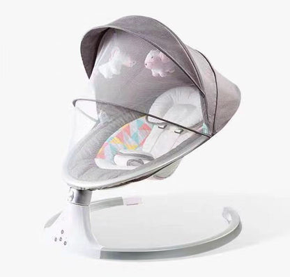 Premium Electric Baby Rocking Chair – 5-Speed Swing, Bluetooth Remote & Soothing Lullabies